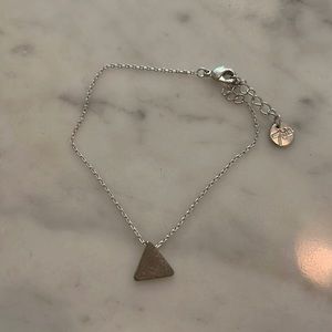 Faux Silver Triangle Anklet